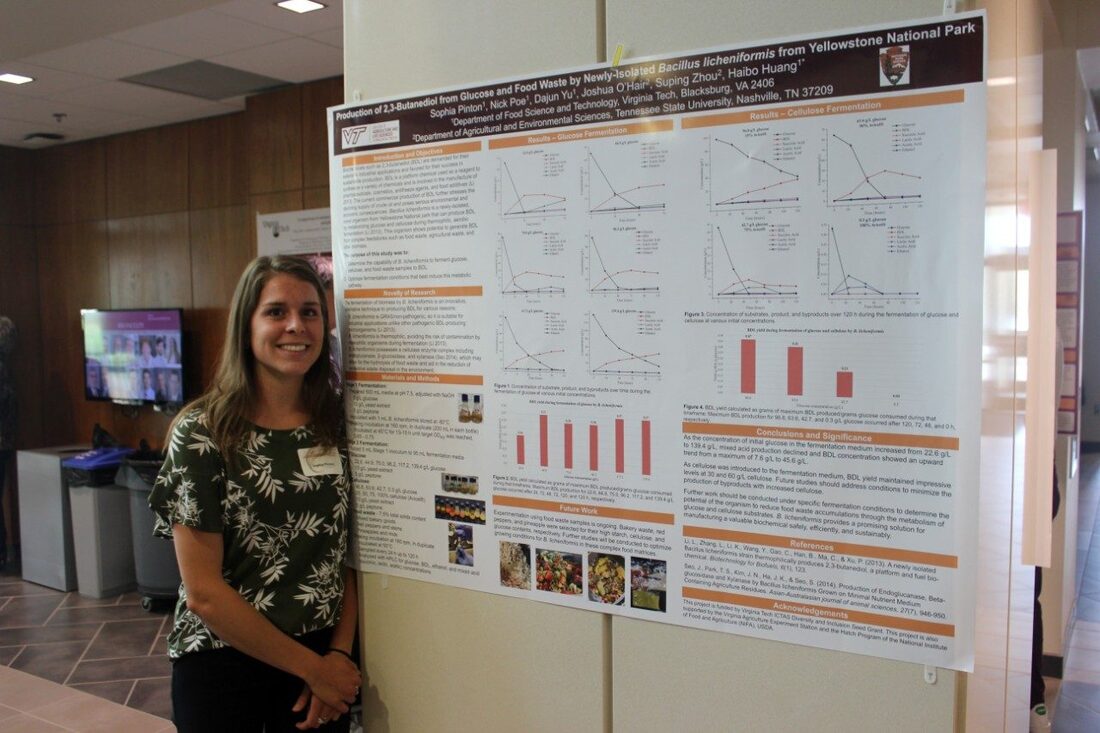 Sophie Pinton at her poster presentation