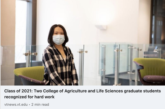 VT News feature on outstanding graduate students