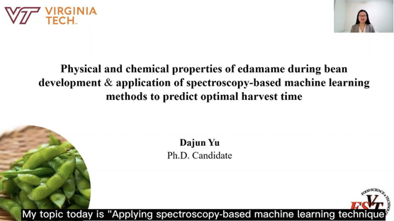 Dajun Yu's research presentation slide