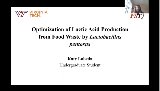 Katy Lobeda's research presentation slide