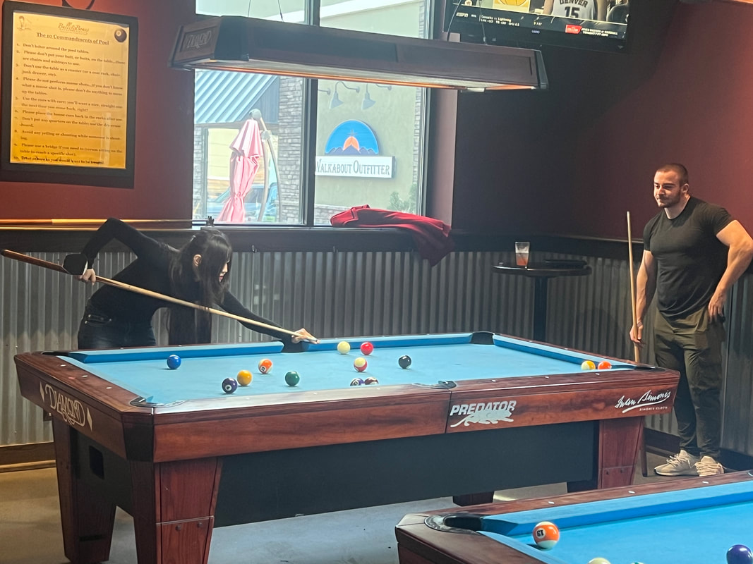 Playing pool