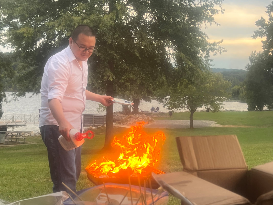 Evening bonfire at Claytor Lake